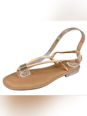Universal Thread Petra Women Thong Sandal Size 9.5 Casual Summer Tan Synthetic